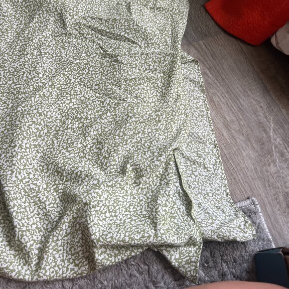 Green & White Abercrombie & Fitch Keyhole Dress size M - Picture 7 of 12